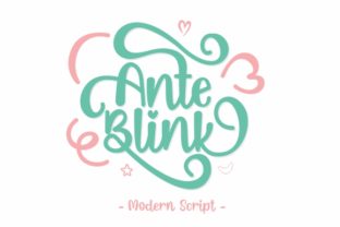 Ante Blink: A Charming Script Font for Crafters and Creators