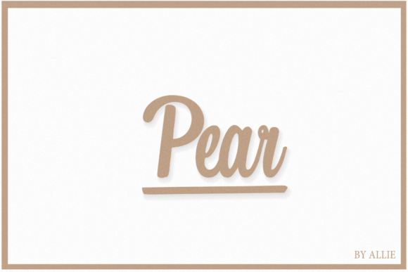 Discover Pear: The Perfect Font for Handmade Creations