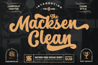 The Macksen: A Nostalgic Script Font for Elegant Publishing
